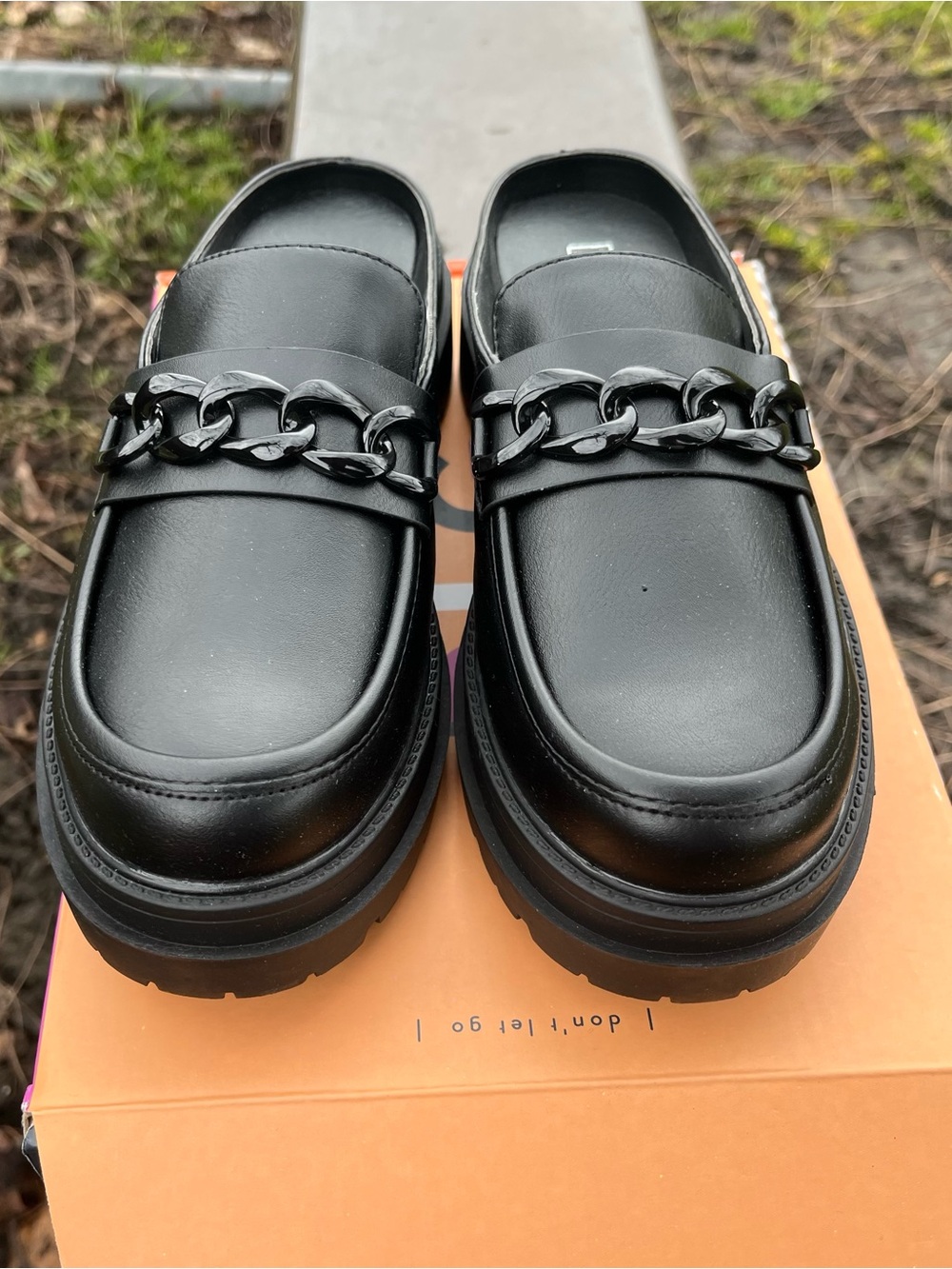 Black Platform Loafers for Women Size US 7 - Picture 2 of 12